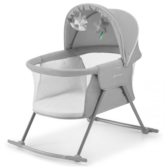 Kinderkraft LOVI 3-in-1 Rocker Crib, Grey