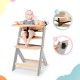 Kinderkraft ENOCK Highchair, Grey/Natural