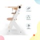 Kinderkraft ENOCK Highchair, White/Natural