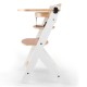 Kinderkraft ENOCK Highchair, White/Natural