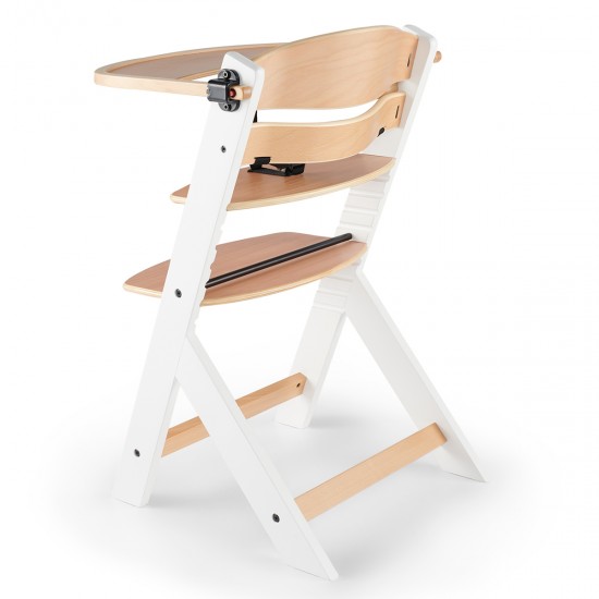 Kinderkraft ENOCK Highchair, White/Natural