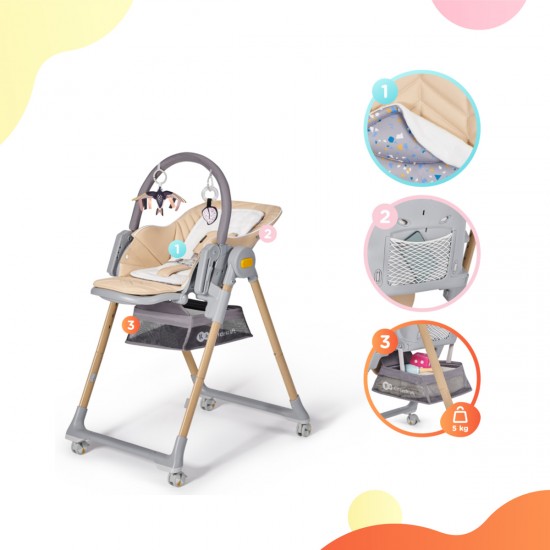 Kinderkraft LASTREE Highchair, Wood