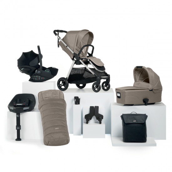 Mamas & Papas Flip XT3 8 Piece Cloud G Isofix Travel System Bundle, Fawn