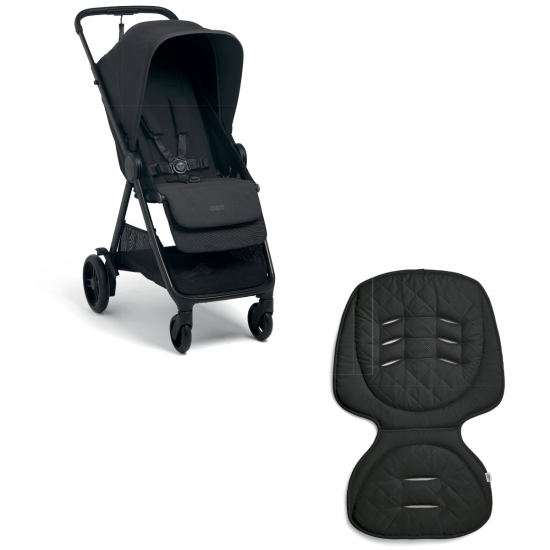 Mamas & Papas Libro Stroller + Memory Foam Liner Bundle, Liquorice