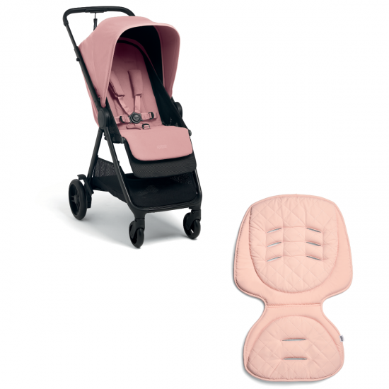 Mamas & Papas Libro Stroller + Memory Foam Liner Bundle, Peony Pink