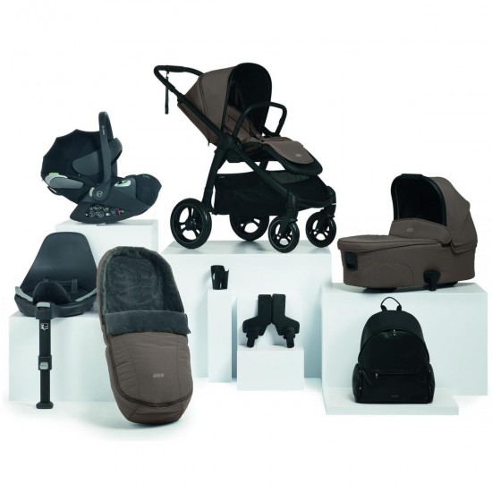 Mamas & Papas Ocarro 8 Piece Cloud T Isofix Travel System Bundle, Cafe