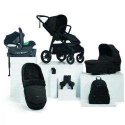 Mamas & Papas Ocarro 8 Piece Aton B2 Isofix Travel System Bundle, Jet