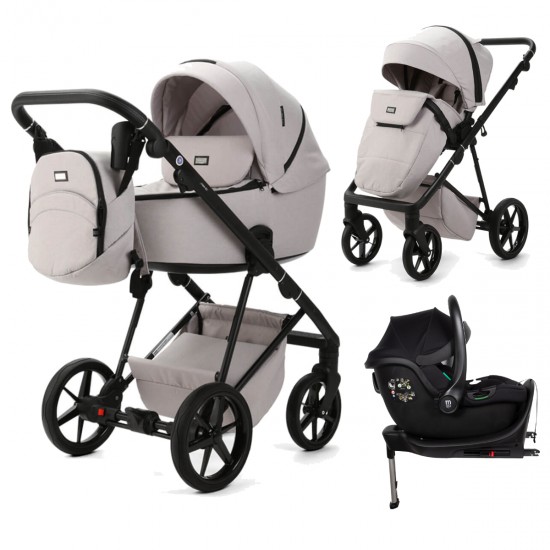 Mee-go Milano Evo 3 in 1 Isofix Travel System, Biscuit