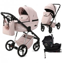 Mee-go Milano Quantum 3 in 1 Isofix Travel System, Pretty in Pink