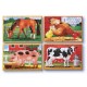 Melissa & Doug Wooden Jigsaw Puzzle in a Box ~ Farm 