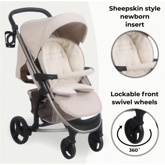 My Babiie MB200i 3 in 1 i-Size Travel System Bundle, Oatmeal