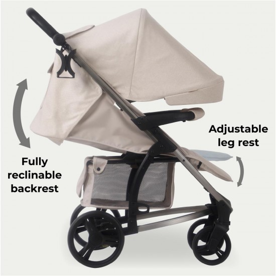 My Babiie MB200i 3 in 1 i-Size Travel System Bundle, Oatmeal