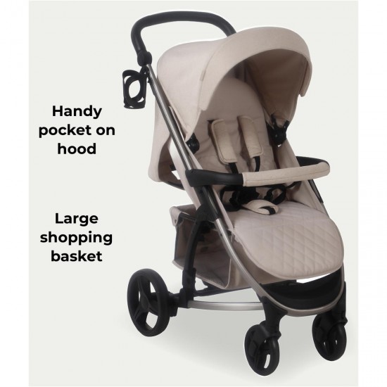 My Babiie MB200i 3 in 1 i-Size Travel System Bundle, Oatmeal