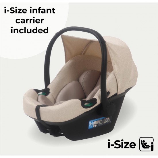 My Babiie MB200i 3 in 1 i-Size Travel System Bundle, Oatmeal