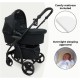 My Babiie MB200i 3 in 1 i-Size Travel System Bundle, Black Leopard