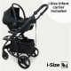 My Babiie MB200i 3 in 1 i-Size Travel System Bundle, Black Leopard