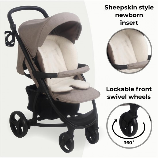 My Babiie MB200i 3 in 1 i-Size Travel System Bundle, Mink