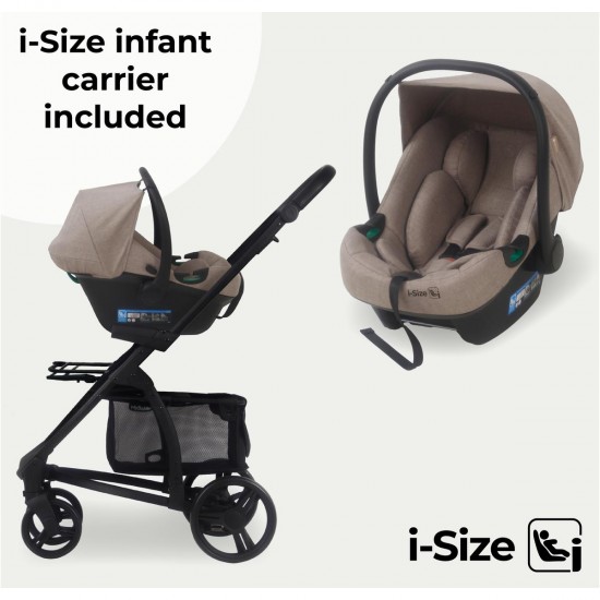 My Babiie MB200i 3 in 1 i-Size Travel System Bundle, Mink