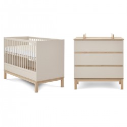 Obaby Astrid Mini Cot Bed 2 Piece Room Set, Satin