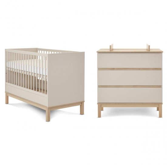 Obaby Astrid Mini Cot Bed 2 Piece Room Set, Satin