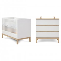 Obaby Astrid Mini Cot Bed 2 Piece Room Set, White