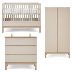 Obaby Astrid Mini Cot Bed 3 Piece Room Set, Satin