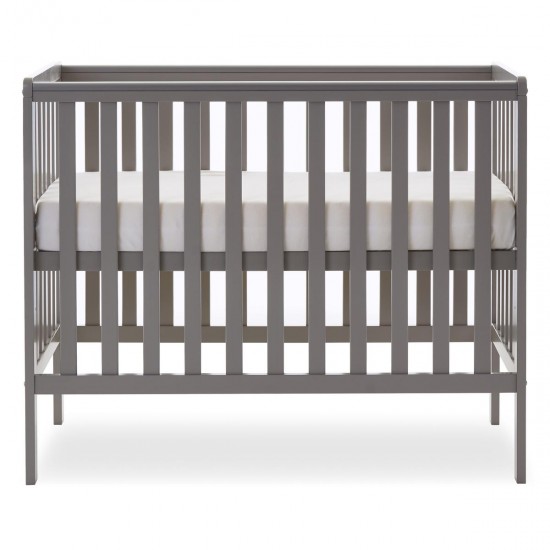 Obaby Bantam Space Saver Cot + Under Drawer + Fibre Mattress, Taupe Grey