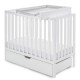 Obaby Bantam Space Saver Cot, Under Drawer, Cot Top Changer + Fibre Mattress, White