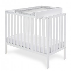 Obaby Bantam Space Saver Cot + Cot Top Changer, White