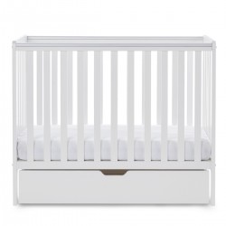 Obaby Bantam Space Saver Cot + Under Drawer, White