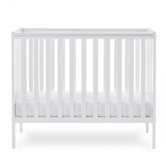 Obaby Bantam Space Saver Cot + Under Drawer, White