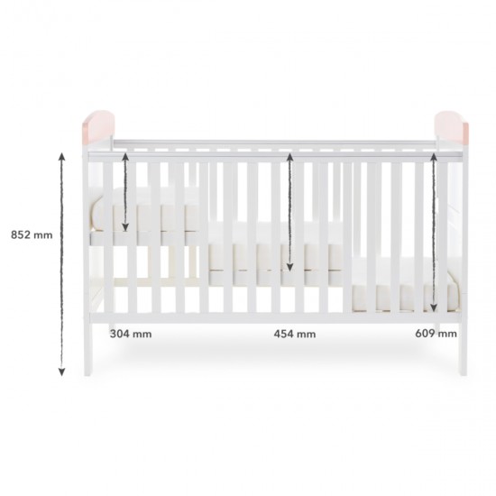 Obaby Grace Inspire Cot Bed, Guess How Much I Love You, I Can Hop