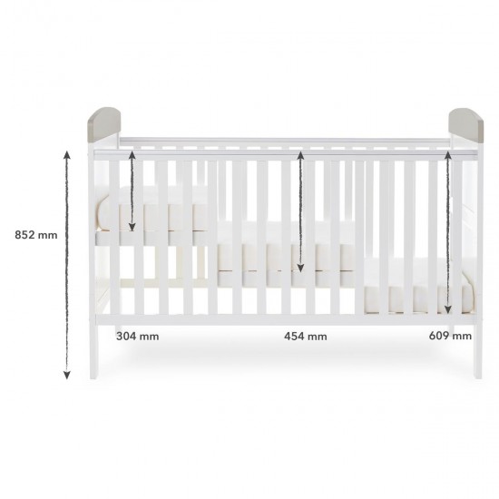 Obaby Grace Inspire Cot Bed, Guess How Much I Love You, Scribble