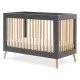 Obaby Maya Mini Cot Bed, Slate with Natural