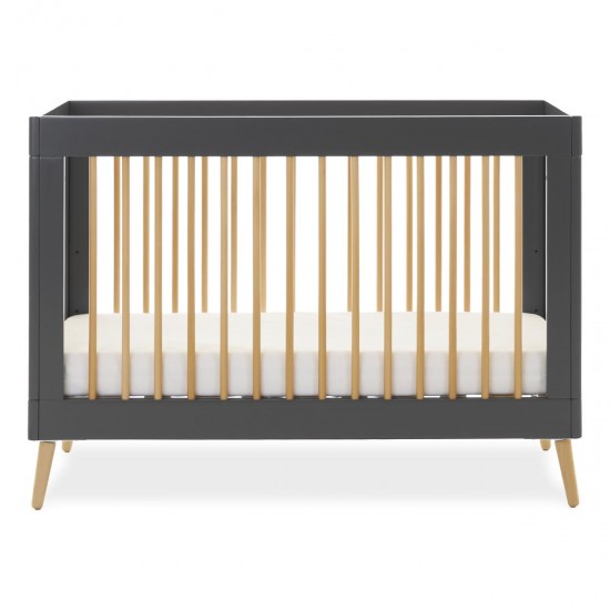 Obaby Maya Mini Cot Bed, Slate with Natural