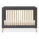 Obaby Maya Mini Cot Bed, Slate with Natural