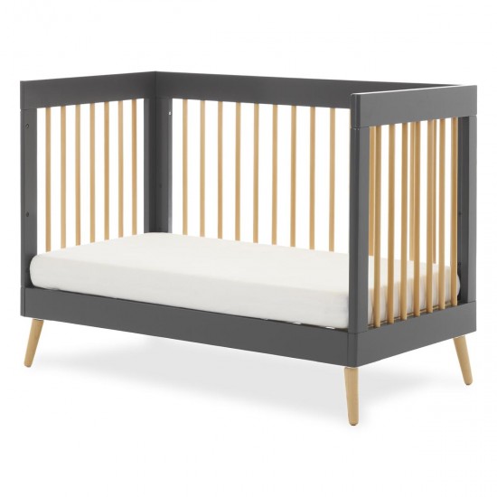 Obaby Maya Mini Cot Bed, Slate with Natural