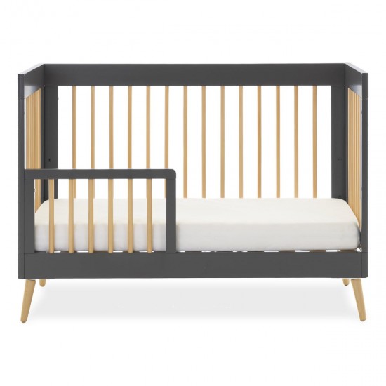 Obaby Maya Mini Cot Bed, Slate with Natural