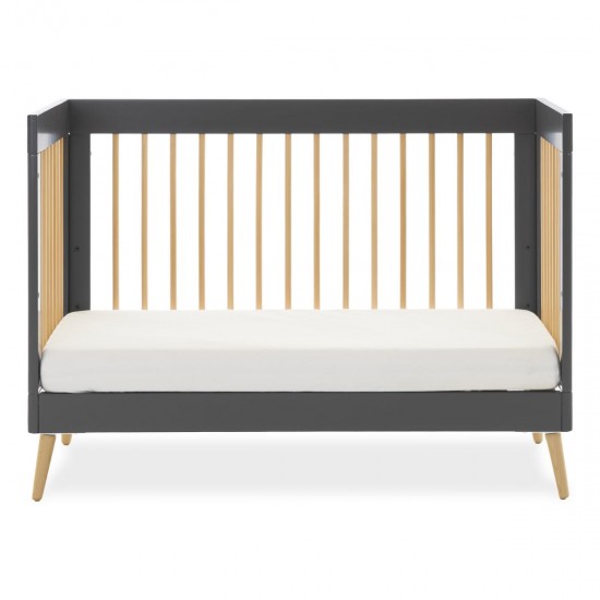 Obaby Maya Mini Cot Bed, Slate with Natural