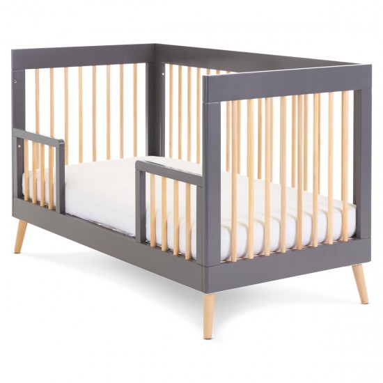 Obaby Maya Cot Bed, Slate with Natural