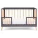 Obaby Maya Cot Bed, Slate with Natural