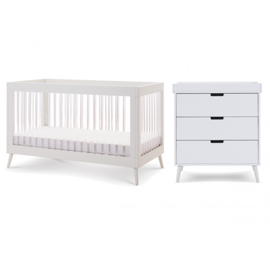 Obaby Maya 2 Piece Room Set, Nordic White