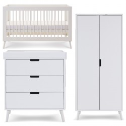 Obaby Maya 3 Piece Room Set, Nordic White