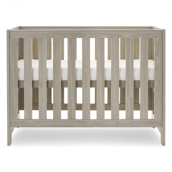 Obaby Nika Mini Cot Bed 2 Piece Room Set, Grey Wash