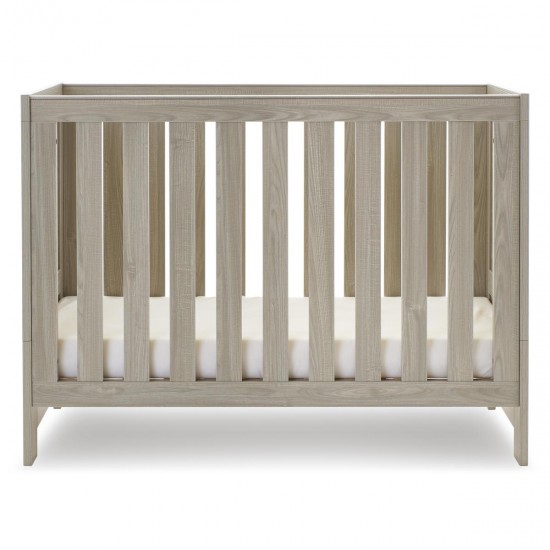 Obaby Nika Mini Cot Bed 2 Piece Room Set, Grey Wash