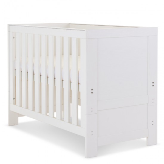 Obaby Nika Mini Cot Bed 2 Piece Room Set, White Wash