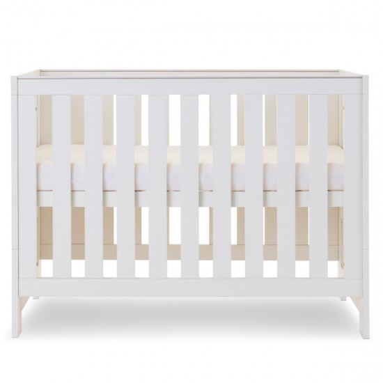 Obaby Nika Mini Cot Bed 2 Piece Room Set, White Wash