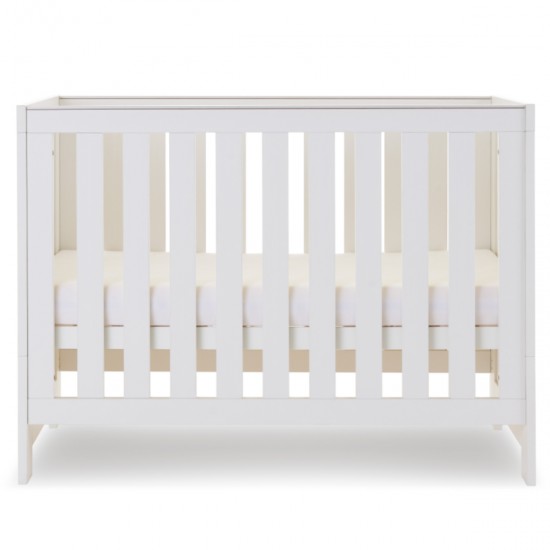 Obaby Nika Mini Cot Bed 2 Piece Room Set, White Wash