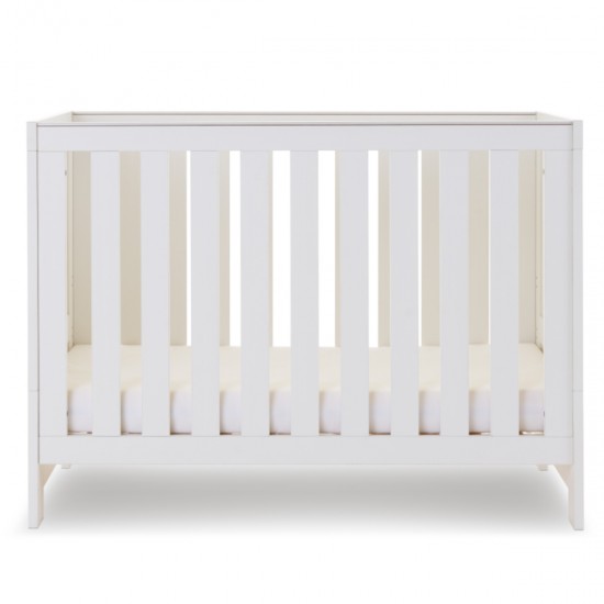 Obaby Nika Mini Cot Bed 3 Piece Room Set, White Wash