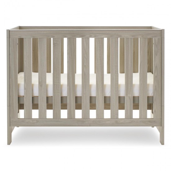 Obaby Nika Mini Cot Bed, Grey Wash